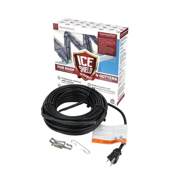 Roof & Gutter De-icing 30-ft. Cable Kit (5-W per ft.), Warmlyyours, Mfr#: ETC120-5W-030-WY